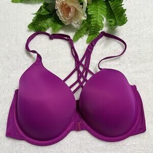 Victorias Secret Pink Bra Wear Everywhere T-Shirt Lightly Line 34D Front Closure